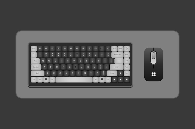 Vector keyboard mouse desktop set 8