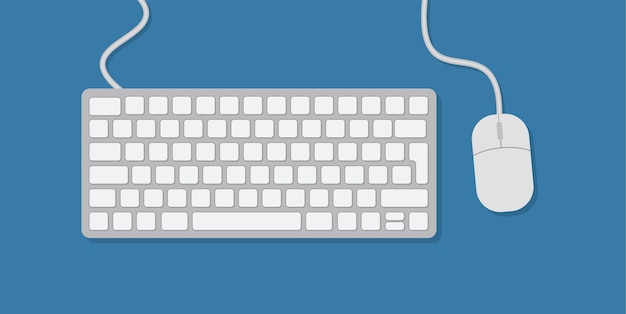 Keyboard and mouse vector set keyboards and mouse white colors with top vector illustration