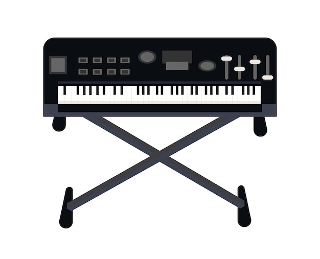 Keyboard Music Instrument Vector Illustration