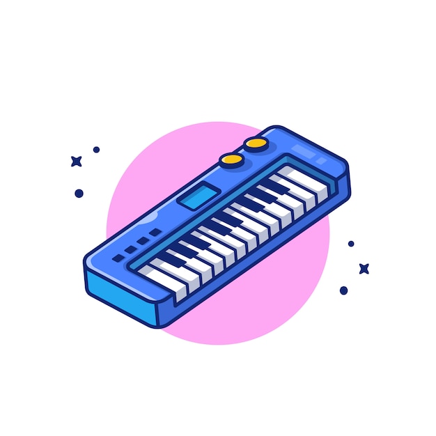 Premium Vector | Keyboard piano music cartoon icon illustration. music  instrument icon concept isolated premium . flat cartoon style
