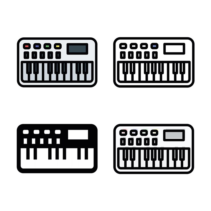 Vector keyboard piano