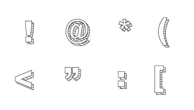 keyboard sign and symbols 3d vector icon isolated on white background 3d mathematical sign and symb