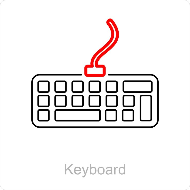 Vector keyboard and type icon concept