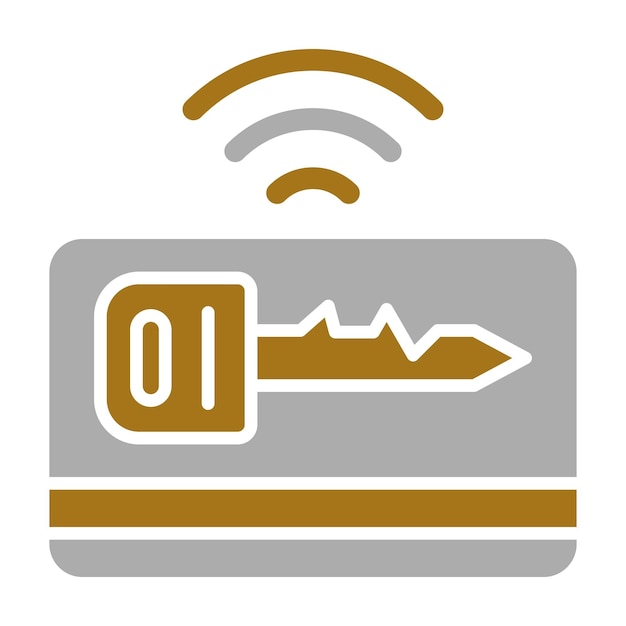 Vector keycard icon style