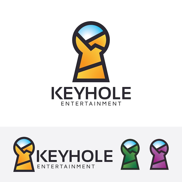 Шаблон логотипа развлечений keyhole