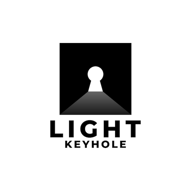 Keyhole with light rays elegant logo for any business related to house