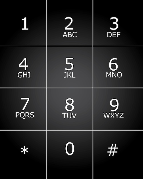 Keypad for telephone