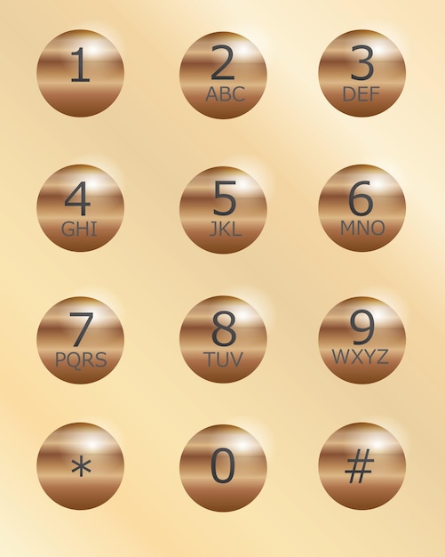 Vector keypad for telephone