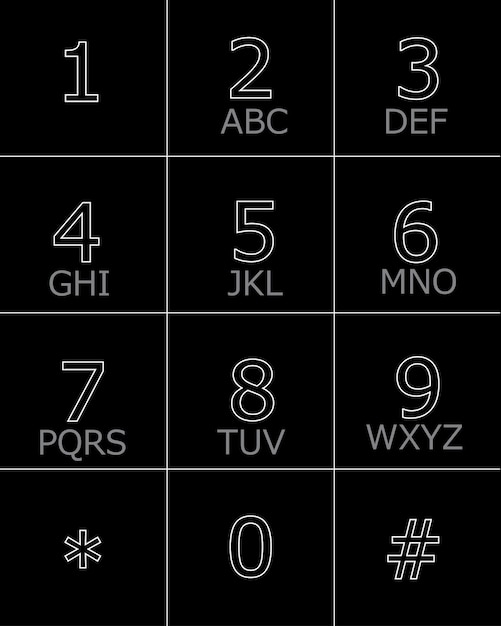 Keypad for telephone