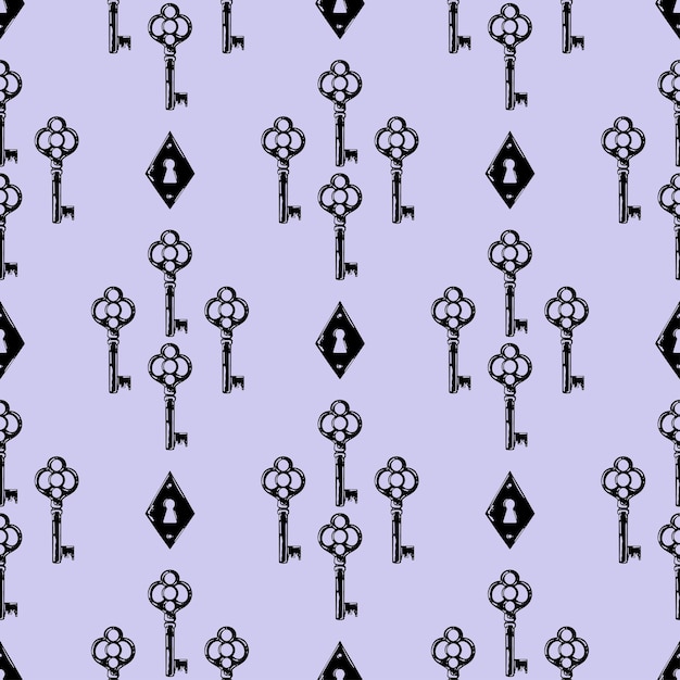 Vector keys vector seamless pattern