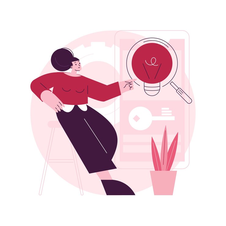 Vector keyword research abstract concept vector illustration