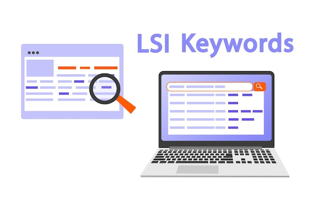 Keyword research and seo optimization  vector illustration