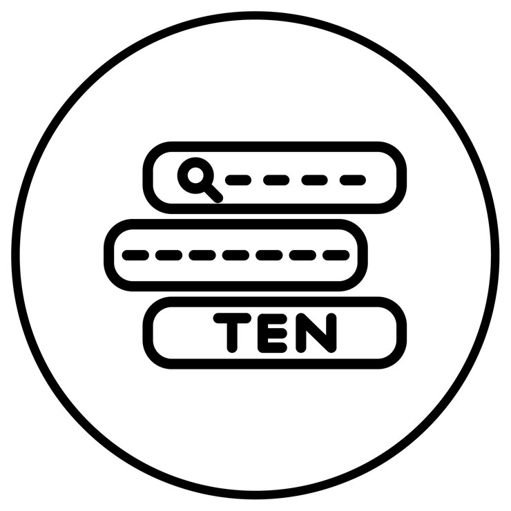 Vector keywords search icon