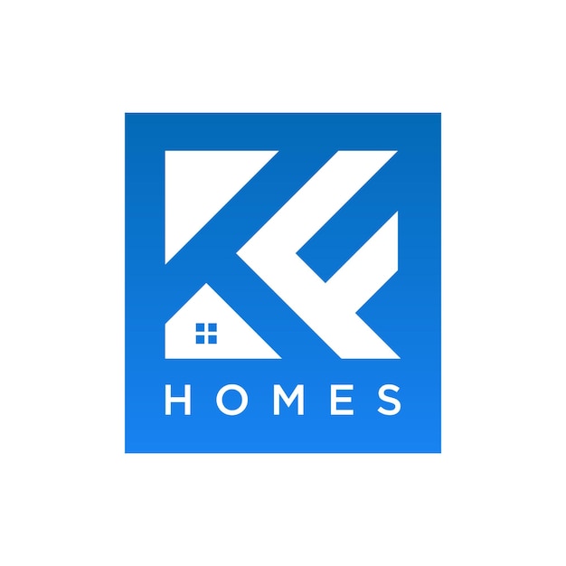 Kf and home logo design for company