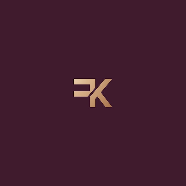 Vector kf logo design vector image