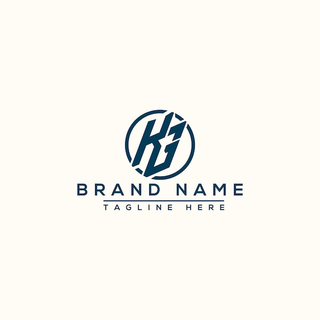 Vettore kg logo design template elemento di branding grafico vettoriale