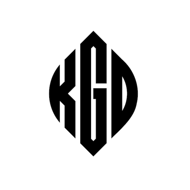 Vector kgo cirkel letter logo ontwerp met cirkel en ellips vorm kgo ellips letters met typografische stijl de drie initialen vormen een cirkel logo kgo circle emblem abstract monogram letter mark vector