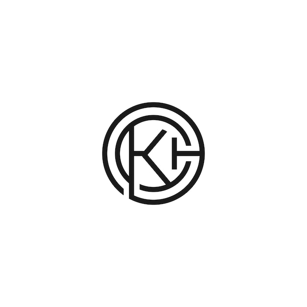 Vector kh circle initial monogram vector icon illustration