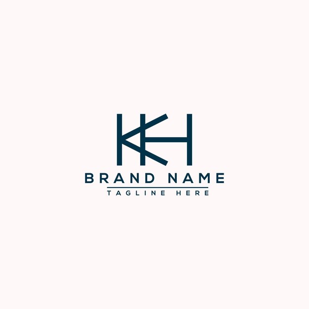 KH Logo Design Template Vector Graphic Branding Element