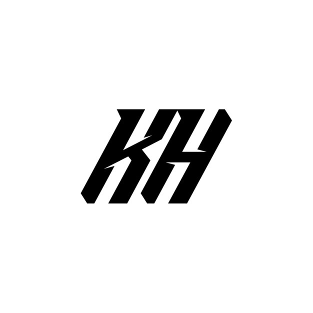 KH monogram logo design letter text name symbol monochrome logotype alphabet character simple logo