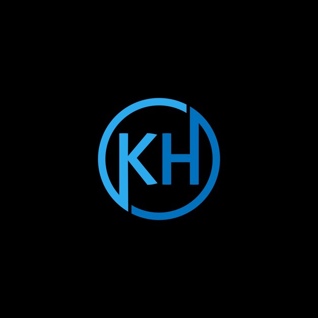 Vector kh shield logo design vector icon