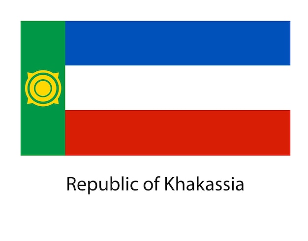 Khakassia vlag op transparante achtergrond Khakassia vlag sjabloon voor onafhankelijkheidsdag