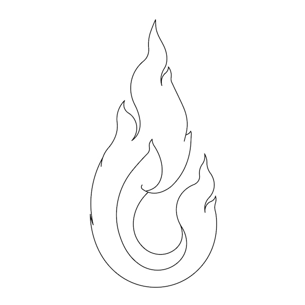 Vector khmer fire ornament stroke