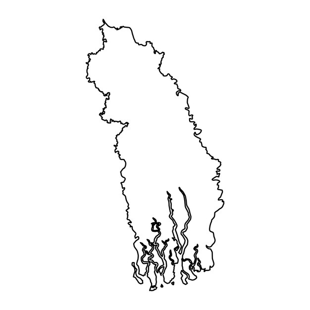 Vector khulna division map administrative division of bangladesh