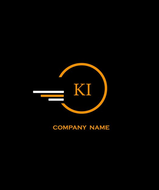 Ki letter logo design уникальный привлекательный креативный современный инициал ki initial на основе букв icon logo
