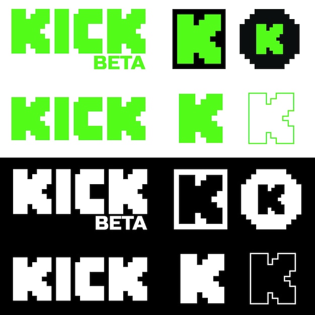 Kick logo vector download Kick streaming icon logo vector EPS