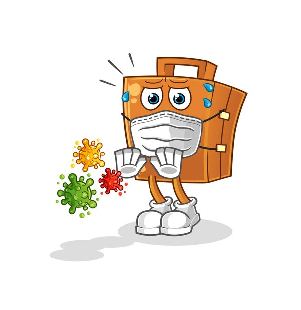 Kick pad refuse viruses cartoon. cartoon mascot vector