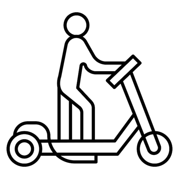 Kick Scooter Vector Illustration Style