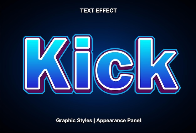 Kick text effect with graphic style and editable