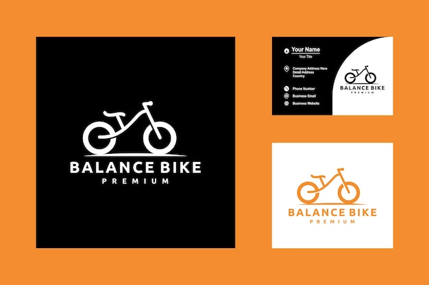 Kid Balance Bike Push Bike Bicycle Logo Icon Vector Design Inspiration