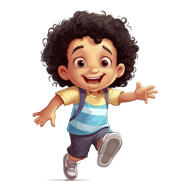 Personaggio dei cartoni animati del bambino bambino colorato sullo sfondo