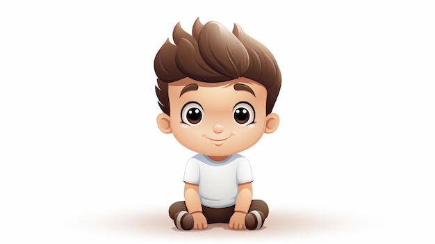 Vector kid cartoon vector on a white background