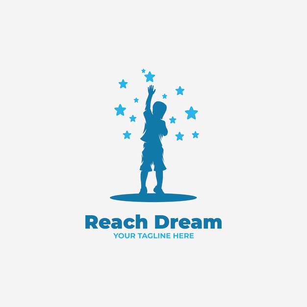 Vector kid dream logo design template