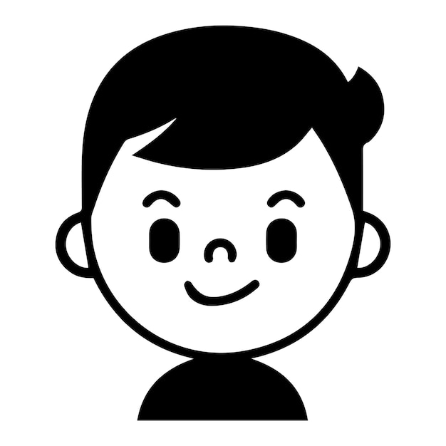 Vector kid face logo