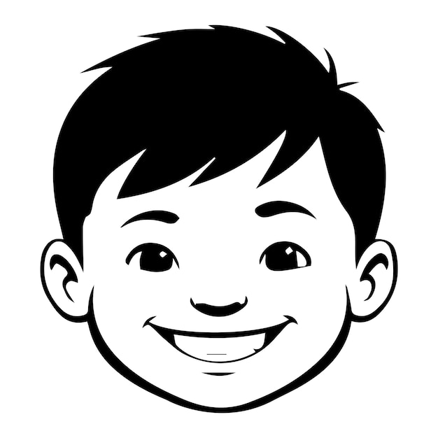 Vector kid face logo