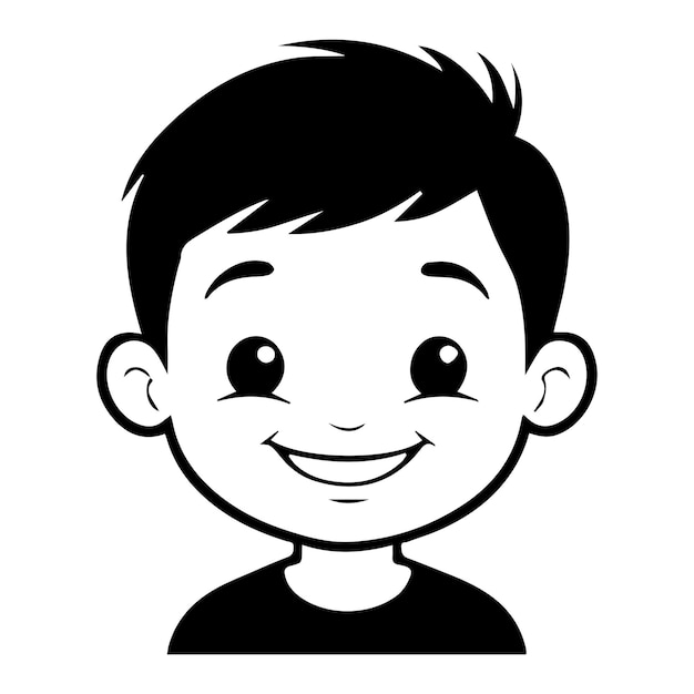 Vector kid face logo