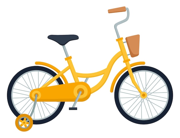 Kid fiets op witte achtergrond. Kinderfiets, vectorillustratie