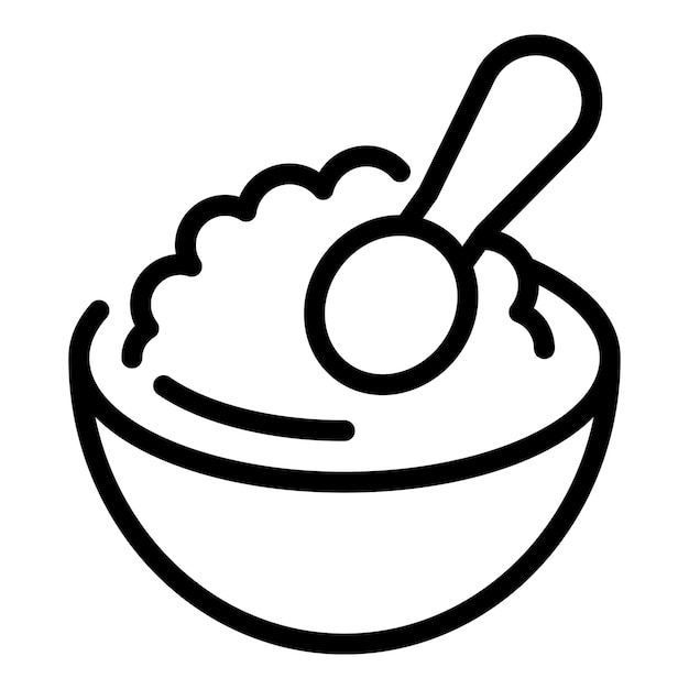 Kid food icon outline vector cook children menu cute