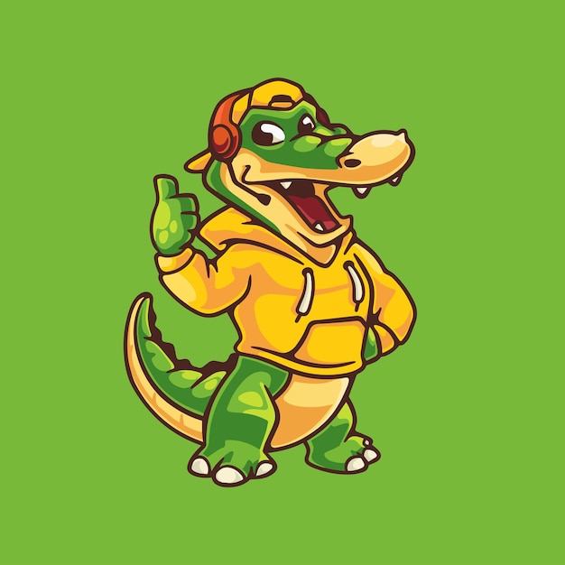 kid friendly alliagtor cartoon mascot