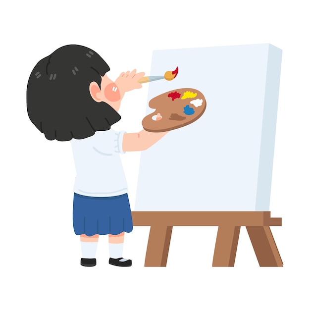 絵を描く子供女の子