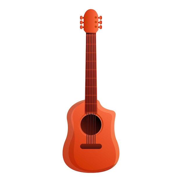 Икона детской гитары Карикатура на детскую гитару векторная икона для веб-дизайна изолирована на белом фоне
