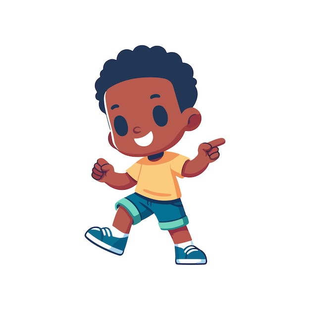 Vector kid happy ai generated image