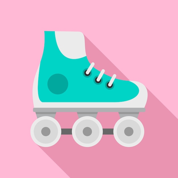 Kid inline skates icon flat illustration of kid inline skates vector icon for web design