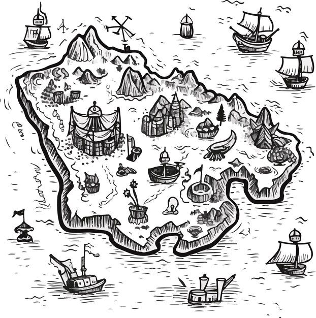 Kid old pirate map