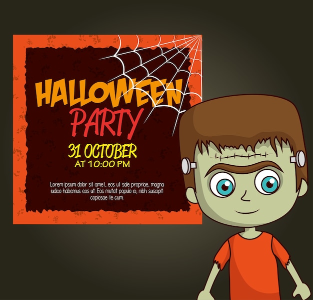 kid poster halloween party 