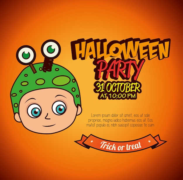 kid poster halloween party 